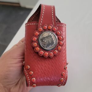 Western Leather Phone Holder Horse